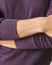 Women's Premium Slub Crew Long Sleeve Tee - Grapeseed